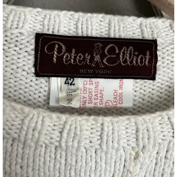 Peter Elliot Women's M? Musician Musical Notes Cotton Sweater *READ* - Picture 8 of 13